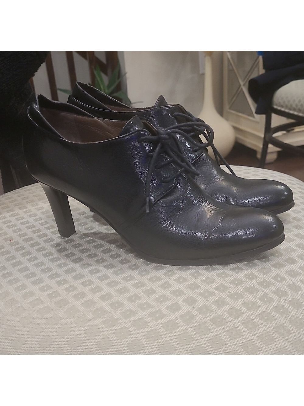 Jil Sander Black Leather Heeled Shoes 37